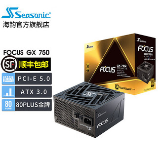 新版ATX3 海韵电源 FOCUS GX1000 850 750W全套压纹线 支持4090 ATX3.0 Focus GX-750