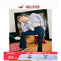 HOLLISTER 24春夏低腰深色修身复古喇叭弹力牛仔裤女 356706-1 深色水洗 4 (165/68A)