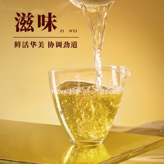 斗记茶叶 云南普洱茶百年大树春茶 2301金斗云南七子饼生普饼茶 （提装）200克*5饼
