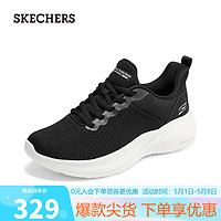 SKECHERS 斯凯奇 女士绑带休闲运动鞋117551 黑色/BLK 38.5