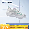 SKECHERS 斯凯奇 女鞋经典复古透气轻便跑步鞋 白色/多彩色748 39