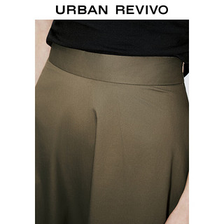 URBAN REVIVO 女士通勤气质宽松显瘦A字半裙 UWG540038 橄榄绿 M