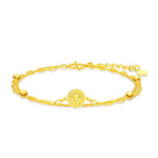 潮宏基足金5g黄金手链女计价 至简 scg30005095 约4.2g