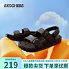 SKECHERS 斯凯奇 女子休闲凉鞋111597 全黑色/BBK 35