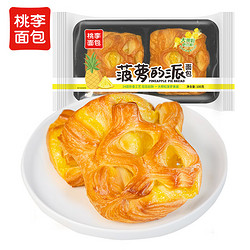 桃李 菠萝的派面包 营养早餐水果夹心面包零食点心100g*6袋