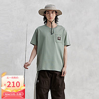 Kappa 卡帕 短袖2024男夏纯棉运动休闲T恤简约半袖K0E32TD70 海草绿-3603 XL