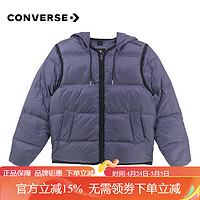 CONVERSE 匡威 男装女装2023冬季新款连帽服保暖外套10021947 灰色|10021947-A01 L