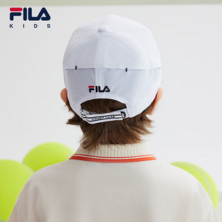 FILA斐乐儿童配件2024夏季小童男女童棒球帽帽类 标准白-WT S