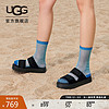 UGG 夏季女士厚底一字拖凉拖 1158054 BLK|黑色 38