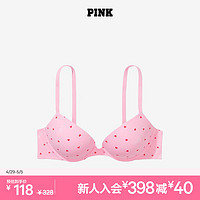 VICTORIA'S SECRET PINK 聚拢内衣1737舒适3/4罩杯性感文胸胸罩女士 69HM粉色印花 11241737 32C 32/70C