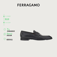 菲拉格慕(Ferragamo)男士黑色便士乐福鞋 0762636_3E _100/46