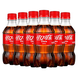 Coca-Cola 可口可乐 零度无糖300ml*瓶迷你小瓶装碳酸汽水雪碧芬达 可乐300ml*6瓶