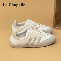 La Chapelle 女鞋板鞋女2024夏季平底休闲德训鞋百搭轻便运动小白鞋女