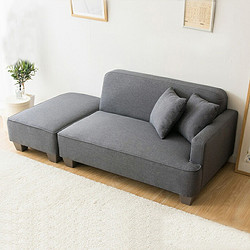 JIAYI 家逸 沙發布藝沙發客廳小戶型單人貴妃躺椅臥室沙發床兩用網紅小沙發