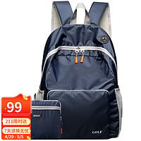 GOLF 高尔夫 双肩包男女可折叠电脑背包书包14英寸轻便户外旅行包旅游运动登山