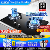 百亿补贴：XUNDA 迅达 燃气灶双灶家用旋流火煤气灶家用嵌入式台式猛火液化气灶具P1