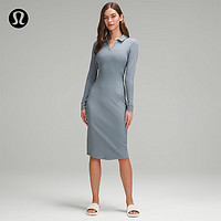 lululemon 丨Ribbed Luxtreme™ 女士罗纹休闲连衣裙 LW1ERBS 比利时蓝牛 6