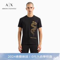 阿玛尼 EMPORIO ARMANIARMANI EXCHANGE【龙年】24春夏AX男装重磅短袖圆领T恤