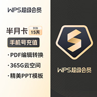 WPS超级会员15天PPT模板脑图工具课件素材官方正版PDF编辑转换