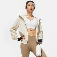 LI-NING 李宁 卫衣女士2024健身系列开衫长袖外套连帽春季运动服