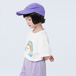 mini balabala 迷你巴拉巴拉 短袖儿童T恤2022年夏季男女童宝宝凉感棉潮酷休闲短袖