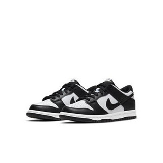 NIKE 耐克 E DUNK LOW 黑白熊猫 中性大童运动休闲鞋