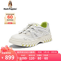 暇步士（Hush Puppies）运动鞋女士休闲网面跑步厚底板鞋U2Y04AM4 白色 37