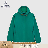 布克兄弟（BrooksBrothers）男士24春夏立领休闲连帽夹克外套 3001-深绿色 S