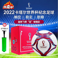 真汇臻藏 2022卡塔尔世界杯官方授权纪念品  世界杯足球 世界杯纪念品 红色（5号球）