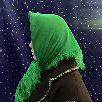 缝小二 中老年包头方巾头巾女薄款奶奶老人四方妇女 绿色（平纹）75*75cm