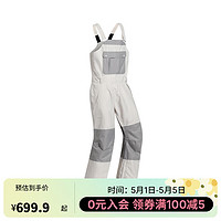 DECATHLON 迪卡侬 滑雪裤背带裤宽松保暖防水工装BIB500月岩灰XL5103626