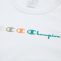 Champion 刺绣大C草写字母LOGO圆领T恤