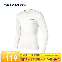 SKECHERS 斯凯奇 GODRI速干科技男子长袖P224M060 棉花糖白/0074 S