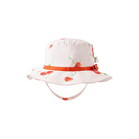 戴维贝拉 女童遮阳帽夏季儿童樱桃印花帽子宝宝渔夫帽