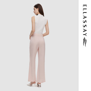 歌力思（ELLASSAY）2024春夏修身系带领简约百搭时尚背心女EWD352M00900 纯净白 XS