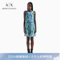 阿玛尼 EMPORIO ARMANIARMANI EXCHANGE24春夏AX女装极光色彩无袖修身连衣裙