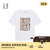 :CHOCOOLATE it 男装圆领短袖T恤2024夏季活力动感半袖M006960 WHX/白色 L