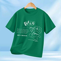哆啦A梦 24年夏季新款儿童T恤男女童运动衫纯棉经典复古印花短袖学院风