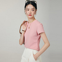 ZLM 紫澜门 2024夏棉质轻薄透气短袖垂感女式T恤