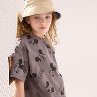 Disney 迪士尼 女童短袖T恤2024春夏新款男童外套儿童纯棉童装中大童上衣