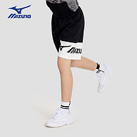 美津浓（MIZUNO）儿童夏季纯棉运动裤男女童针织弹力五分裤短裤透气DK3129 黑色 120CM（35-50斤）