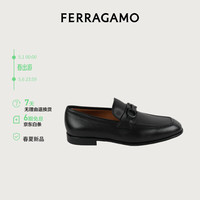 菲拉格慕(Ferragamo)男士黑色便士乐福鞋 0768931_3E _ 95/45