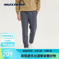 SKECHERS 斯凯奇 男士舒适休闲运动裤L423M059 墨灰色/00W5 XL