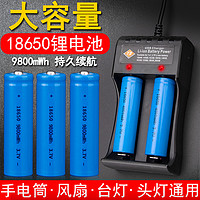 18650锂电大容量3.7v-4.2v头灯手电筒喇叭收音机充电器电池组通用