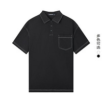 gxgjeans 2024年春季新款英文刺绣翻领短袖男式POLO衫短袖男