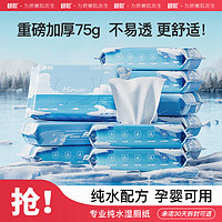 棉熙冰川雪原系列纯水湿厕纸加厚家庭实惠装卫生抽取式洁厕湿纸巾