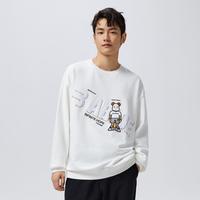 森马 Semir春季韩版时尚卡通刺绣落肩圆领舒适宽松通勤运动休闲男士卫衣男装