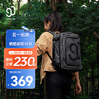 NINETYGO 90分 双肩包户外多功能大容量背包旅游出行旅行包黑色15.6英寸