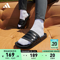 adidas 阿迪达斯 ADILETTE SHOWER休闲实用舒适拖鞋男女夏季阿迪达斯轻运动 黑色 44.5