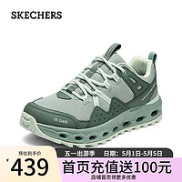 斯凯奇（Skechers）缓震户外徒步登山运动鞋透气网面鞋180054 女款-木炭灰色/多彩色/GRMT 38